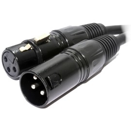 PULSE DMX Spiral Shielded Insulated 3 Pin Male to Female Cable 50cm