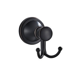 PEONYBATH Black Bathroom Robe Hooks, Towel Hooks Holder, Wall Mounted Bathroom Hardware Accessories,Oil Rubble Bronze