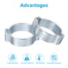 PATIKIL 60 Pack 20-23mm Double Ear Hose Clamp, Galvanized Steel