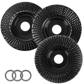 Wood Grinding Disc, Rasp Disc 125 mm, Wood Cutter for Angle Grinder, Flex Grinding Disc, Wood Carving Disc, Milling Disc, for Angle Grinder, Polishing, Carving, Grinding (Set of 3)