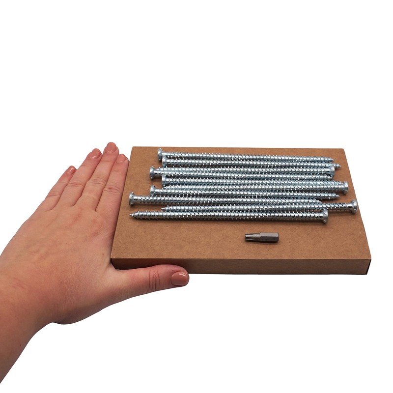 SKIR'CO (Pack of 10) Concrete Screws Galvanised 7.5 x 152mm
