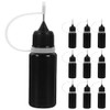 GLEAVI 10pcs Black Glue Bottle 30ml Squeeze Bottles Glue Applicator