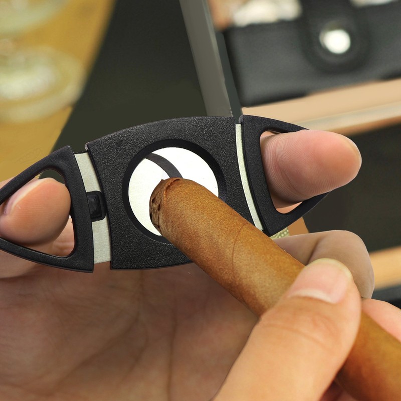 2 Pcs Pocket Cigar Cutter, OMGAI Double Stainless Steel Blade