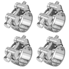 Fomiata Set of 4 Hinged Bolt Clamps Stainless Steel Hose Clamps Clamping Range 29-31 mm, Band Width 20 mm, W4 (29-31 mm 4 Pieces)