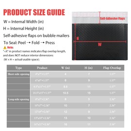 KeePack Black Bubble Mailers 6 x 9 + 1.57 Inch,Padded Envelopes, Shipping Envelopes,100 Per Box