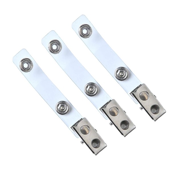 100Pcs Metal Crocodile Badge Clips - Card Clip Adapter Clip