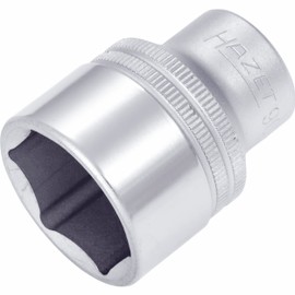 HAZET Hex Socket 900-26 | 12.5mm Square Drive, Flat Width 26mm, Knurled | Socket with Chrome Plated and Polished Surface for Manual Operation