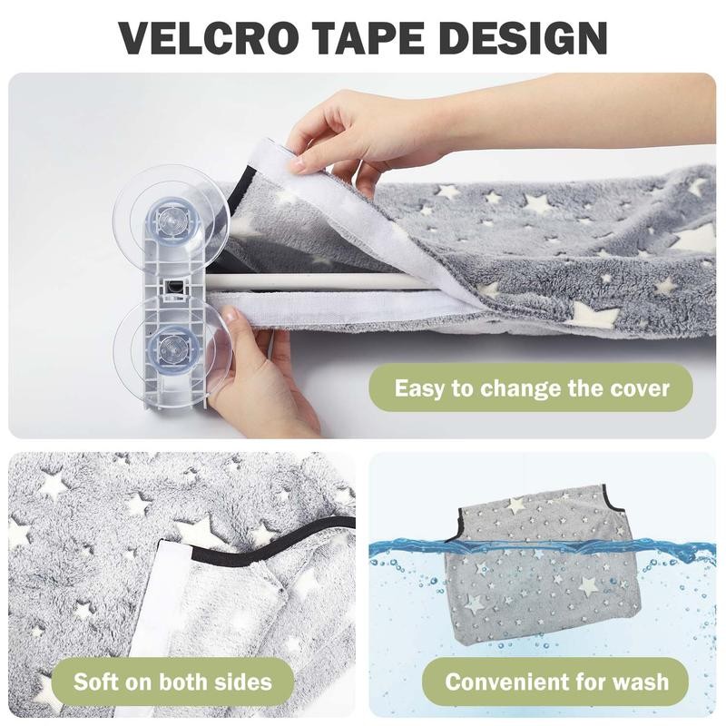 POMESEA 【POMESEA Cat Window Perch】Sunbathing Hammock with Hook Design,Glow in