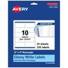 Avery Rectangle Labels with Sure Feed, 2" x 4", 250