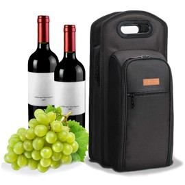 ALLCAMP 6 Piece Wine Travel Bag and Insulated Wine Carrier Tote Carrying Cooler Bag with Handle,Great Gift for Wine Lover