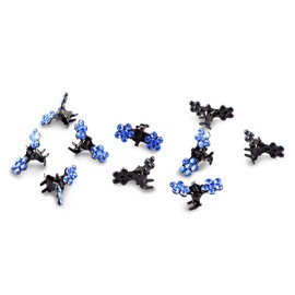 Rhinestone Hair Claws (Pack of 10, Blue)