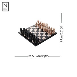 NOVICA Decorative Marble Chess Sets, Black, 'Glorious Battle'