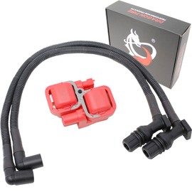 AIP Electronics Dragon FIRE Performance Ignition Coil Pack and Spark Plug Wire Set Compatible Replacement with 2011-2017 Polaris Ranger RZR Crew 4 S 800 4012888 4012889 4010425 OEM Fit Kit-1133