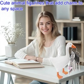 FeBohao Magnetic Goose Key Holder Housewarming Gifts House Animals Statue Decoration Cute Office Desk Room Accessories