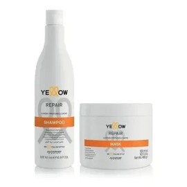 Shampoo Y Mascarilla Repair Yellow Alfaparf Cabello Dañado                                                                                            