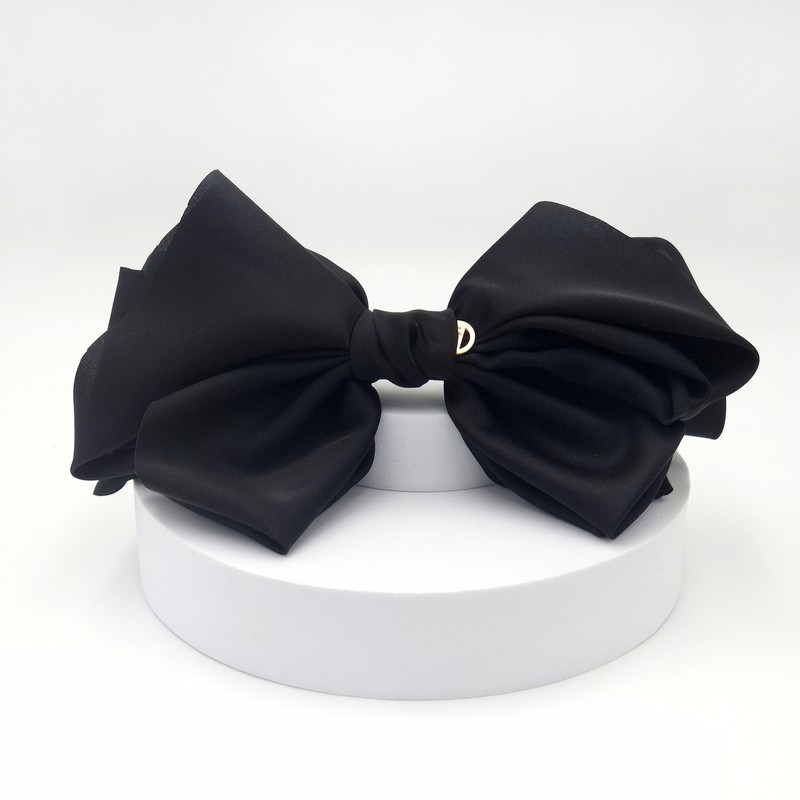 (2 types) Lovely Big Ribbon Point Hairpin Black / (2종)