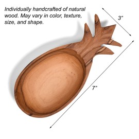 Kenyan Hand Carved Wild Olive Wood Pineapple Scoop Bowl