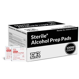 Ever Ready First Aid Alcohol Prep Pads, Medium 2-Ply Alcohol Wipes, individually wrapped Swabs, Saturated With 70% Isopropyl Alcohol - 10,000 Count