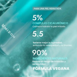 MIZON – Tónico Facial Coreano Cicaluronic 150 ml – Con Centella Asiática y Ácido Hialurónico – Hidratante y Calmante para Piel Sensible, Seca o Mixta – Skincare Coreano de Hidratación Profunda