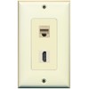 RiteAV - 1 Cat5e Ethernet and 1 HDMI Decorative Wall