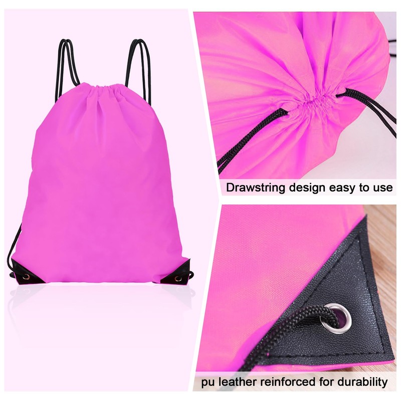 LOSYHU 20 Pack Drawstring Bags String Backpack Bulk Sack Cinch