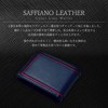 GROOVE GEAR ggs-1018 Men's Bi-Fold Wallet, Saffiano Leather, Holds Many