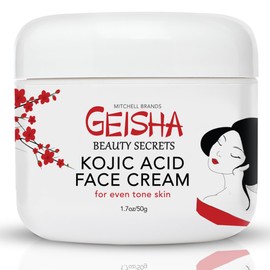 Geisha Kojic Acid Cream - 1.7 fl oz / 50 ml - Skin Brightening Cream for Face, Body, Hands - with Glycolic Acid