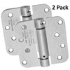 Dynasty Hardware Door Hinges, 4-Inch Spring Loaded Self Closing Hinges