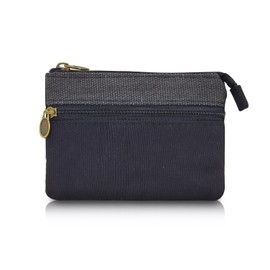 Energather Coin Purse, Cotton Coin Purses Coin Bag with Zip Small Purse for Men and Women, Small Mini Purse for Storing Receipts, Coins, black, S, Casual