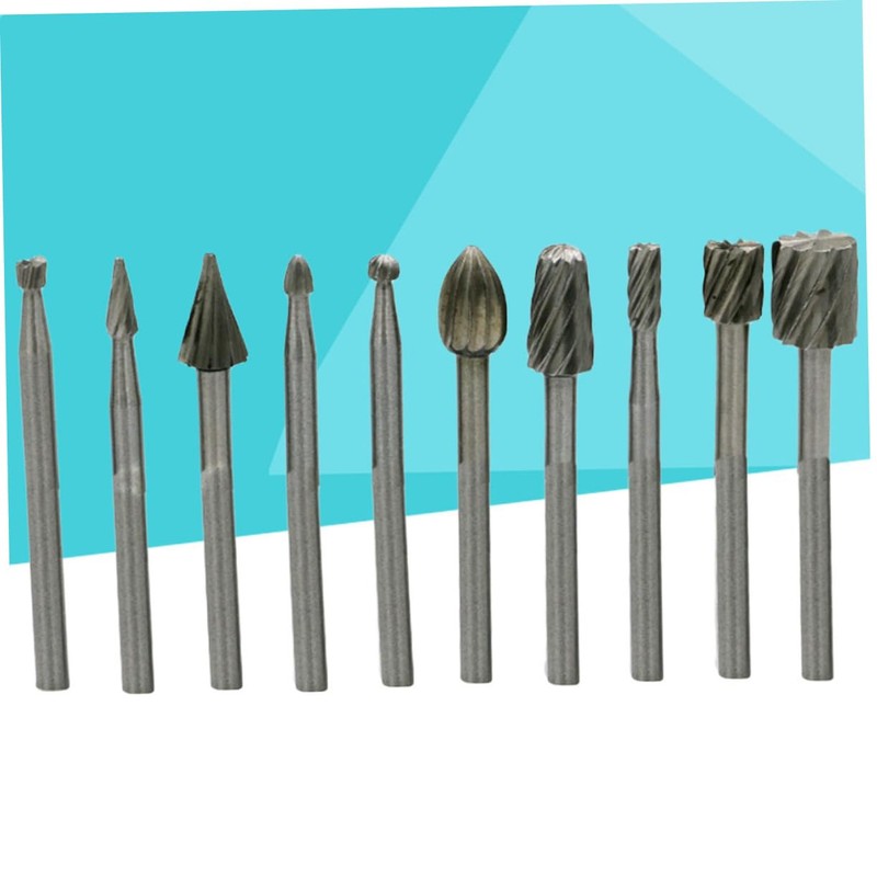 CHILDWEET Rotary Burr Drill Bits Set 10 Pcs High-Speed Steel
