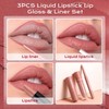 Flintronic Lip Liner Set, Matte Lip Liner Waterproof, Lip Gloss