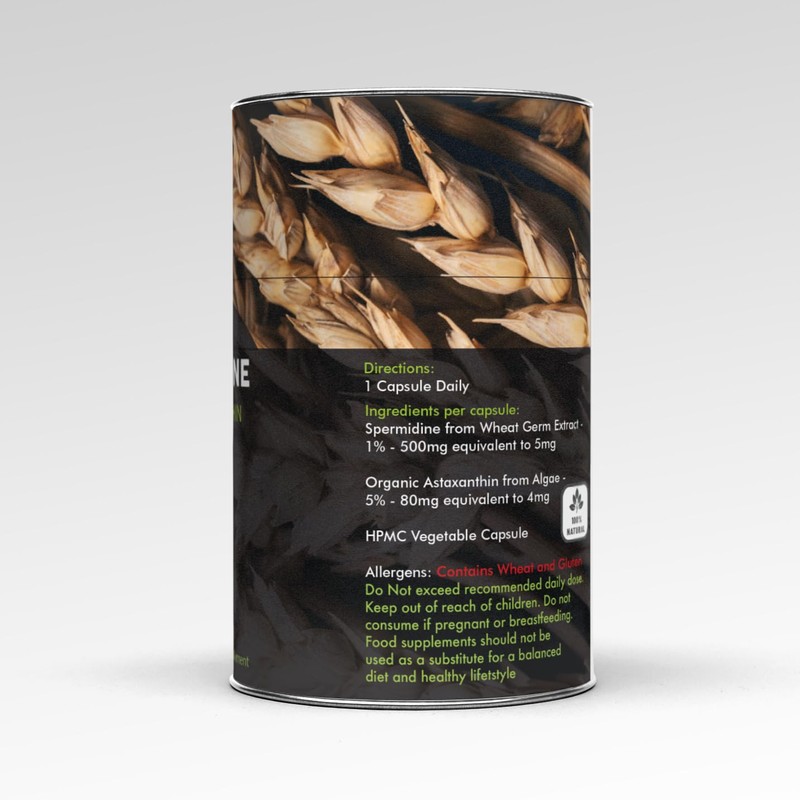 Feel Supreme - Spermidine with Astaxanthin Supplements - Anti Ageing,