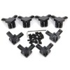 Zeberoxyz 8PCS Black 3 Way End Corner Bracket with Screws