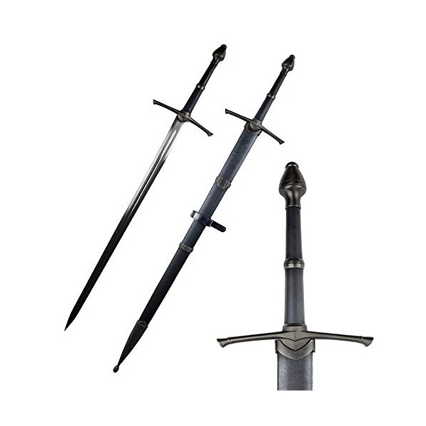 Medieval Crusader Sword with Scabbard Dull Edge for Collection, Gifts