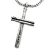 FORGIVEN JEWELRY Baseball Bat Cross Necklace Chain