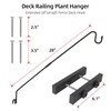 Deck Hook Railing Mount - Heavy Duty Metal Shepherds Hook