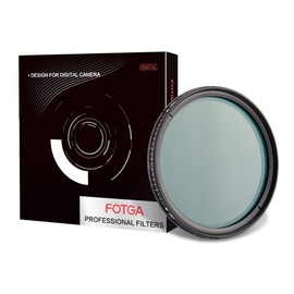 Fotga 46mm Ultra Slim Multi-Coating MC Fader Variable Neutral Density ND Lens Filter ND2 to ND8 ND16 ND32 ND64 ND400 Position Lock Optical Glass Aluminum Matt Frame No X-Cross