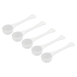 MECCANIXITY Micro Spoons 3 Gram Measuring Scoop Plastic Round Bottom Mini Spoon for Home Kitchen Powder Measurement Baking 15Pcs