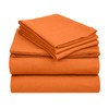 Superior Flannel-SH Sheet Set, Queen, Pumpkin