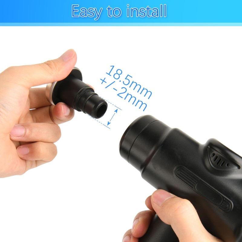 3 Pcs Massage Gun Heads Massager Gun Replaceable Attachment Adapter