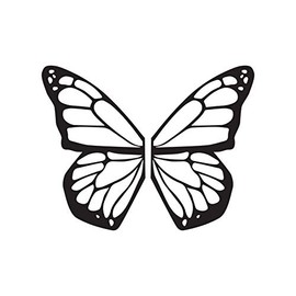 Vinyl Wall Art Decal - Butterfly Wings - 35" x 45" - Minimal Adhesive Sticker Modern Geometric Design for Home Work Office Bedroom Living Room Store Decor