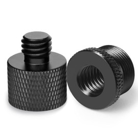 2 Pack Mic Stand Adapter 5/8 Female to 3/8 Male and 3/8 Female to 5/8 Male Screw Thread, 5/8 to 3/8 Tripod Screw Adapter for Mic Stand, Camera Mount Frgyee
