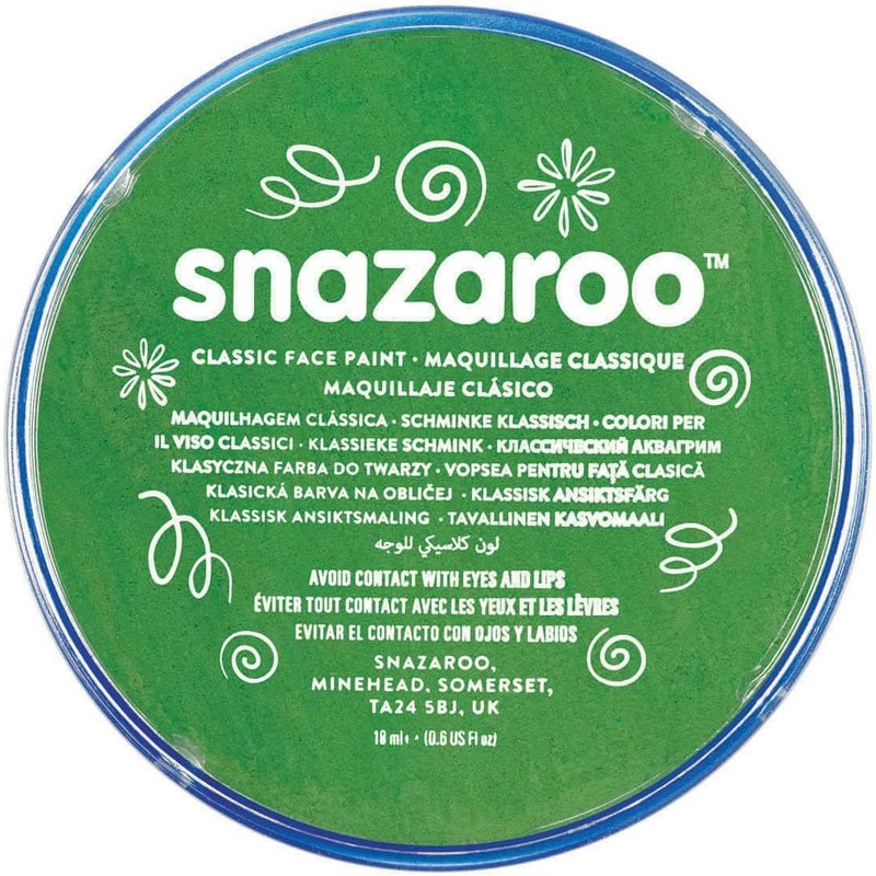 Snazaroo 1118477 Classic Face Paint, 18ml, Grass Green