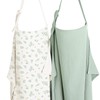 Konssy 2-Pack Muslin Nursing Cover Up for Breastfeeding Moms with