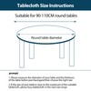 Wapasezyar Round Outdoor Tablecloth, 48 Inches, PVC Stretch Tablecloth, Round