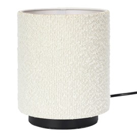 Home Deco Factory, LA0089 Table Lamp with Looped Shade, Elegant and Modern Design, Soft and Warm Lighting, Ideal for Living Room or Bedroom, Easy to Maintain, Black and White, 30 cm