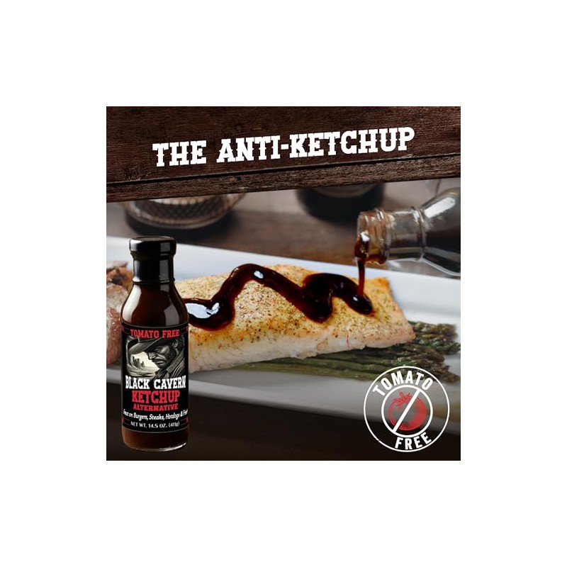Black Cavern – The Ketchup Alternative, Tomato-Free Sauce, No HFCS,
