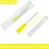 100Pcs 20Ga 1Inch Sterile Disposable Injection Needl with Cap for