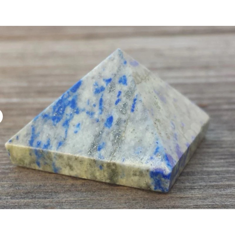 NATURAL LAPIS LAZULI SMALL GEMSTONE PYRAMID 20-22mm