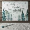 Aperturee Baby It's Cold Outside Backdrop, 7x5ft Winter Wonderland Baby